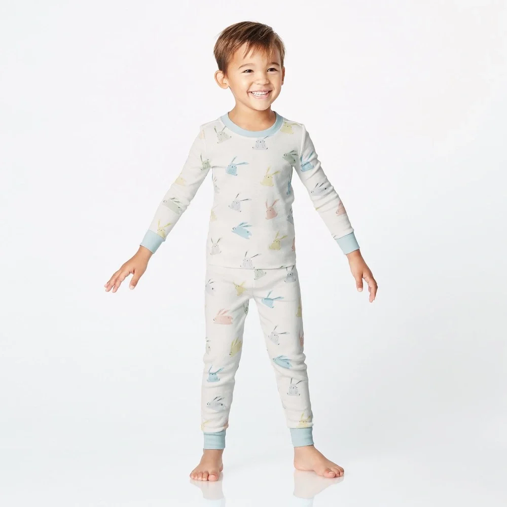 Modern Bunny Organic Cotton Pajama Set-PBK